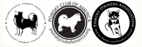 logos des 3 associations américaines de pomsky à l'origine du standard